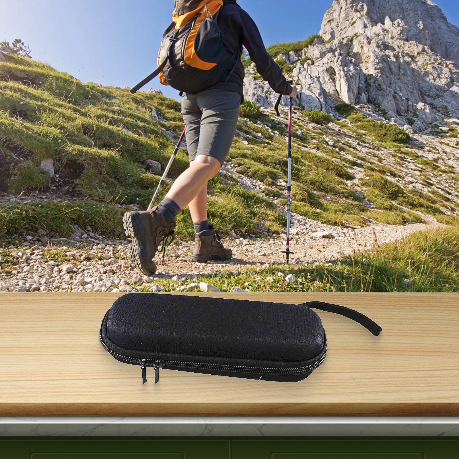 Camping Friendly Freezer Bag with Mesh Storage Compartment and Insulation