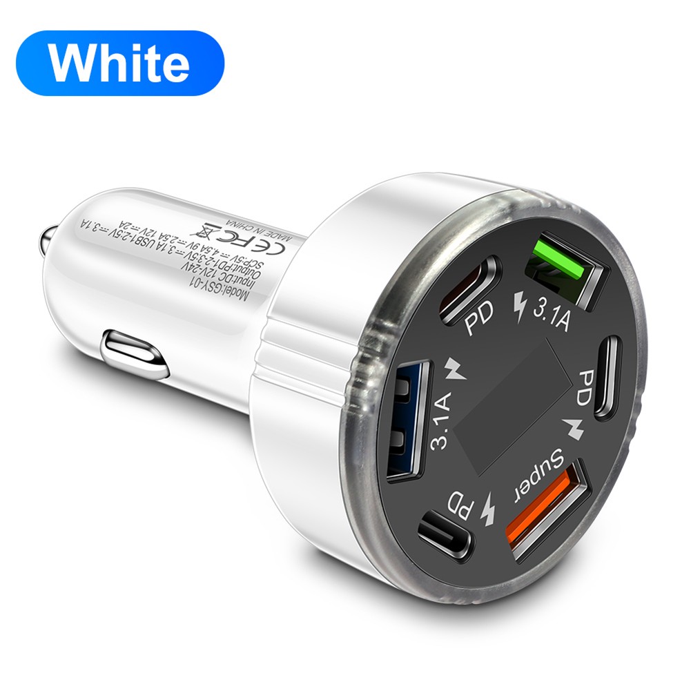Chargeur Voiture PD Charge Rapide 6 Ports Adaptateur USB pour Smartphones et Tab - Photo 19 sur 36