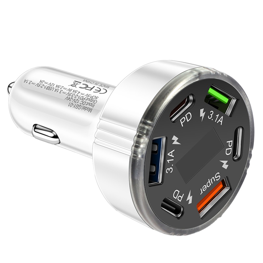 Chargeur Voiture PD Charge Rapide 6 Ports Adaptateur USB pour Smartphones et Tab - Photo 14 sur 36
