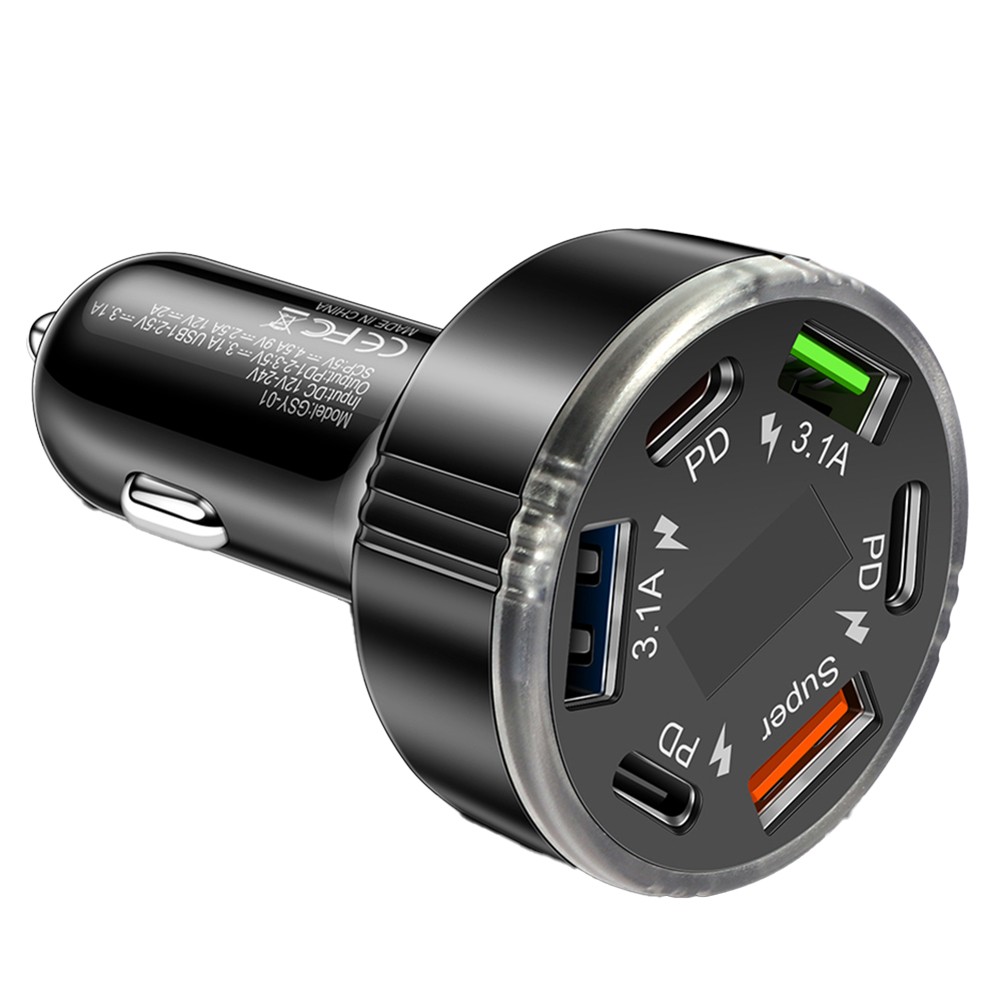 Chargeur Voiture PD Charge Rapide 6 Ports Adaptateur USB pour Smartphones et Tab - Photo 26 sur 36