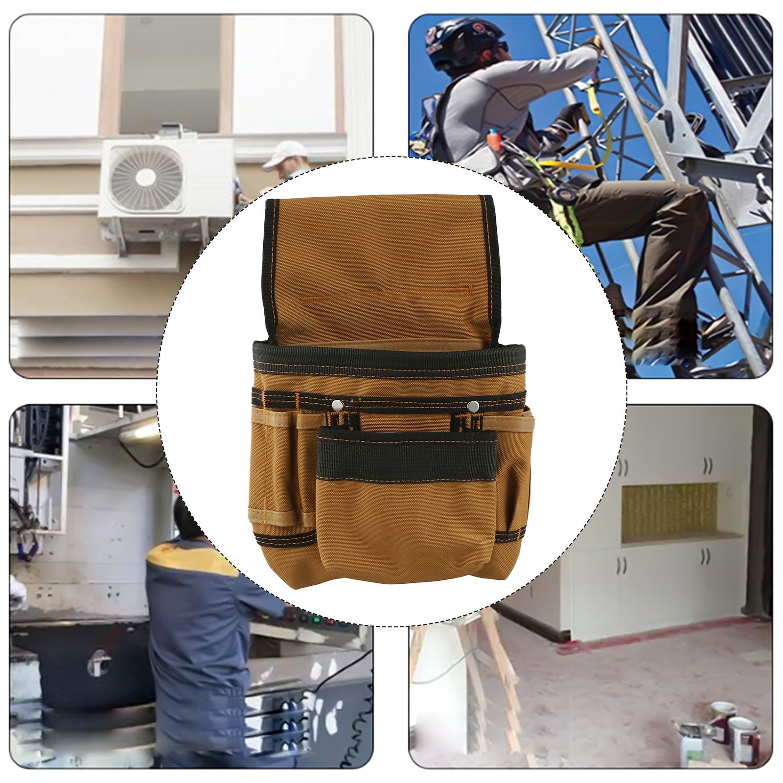 Cintura porta attrezzi imbracatura con cinghie imbottite e materiale impermeabil - Foto 14 di 28