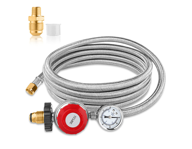 Régulateur Propane Haute Pression avec Manomètre pour Barbecue Extérieur 5FT - Photo 35/40
