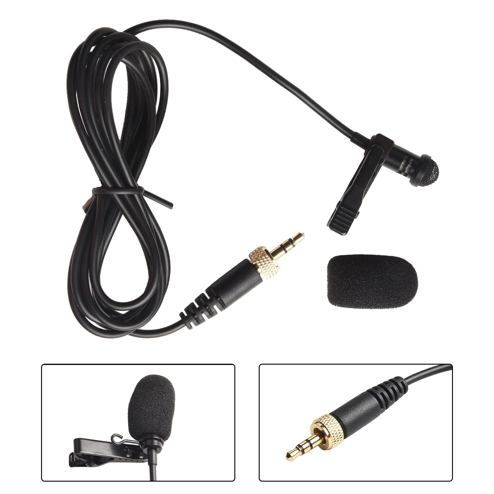 Lapel Microphone For Sony Black Lapel Microphone Complete Accessory Package - Picture 26 of 36