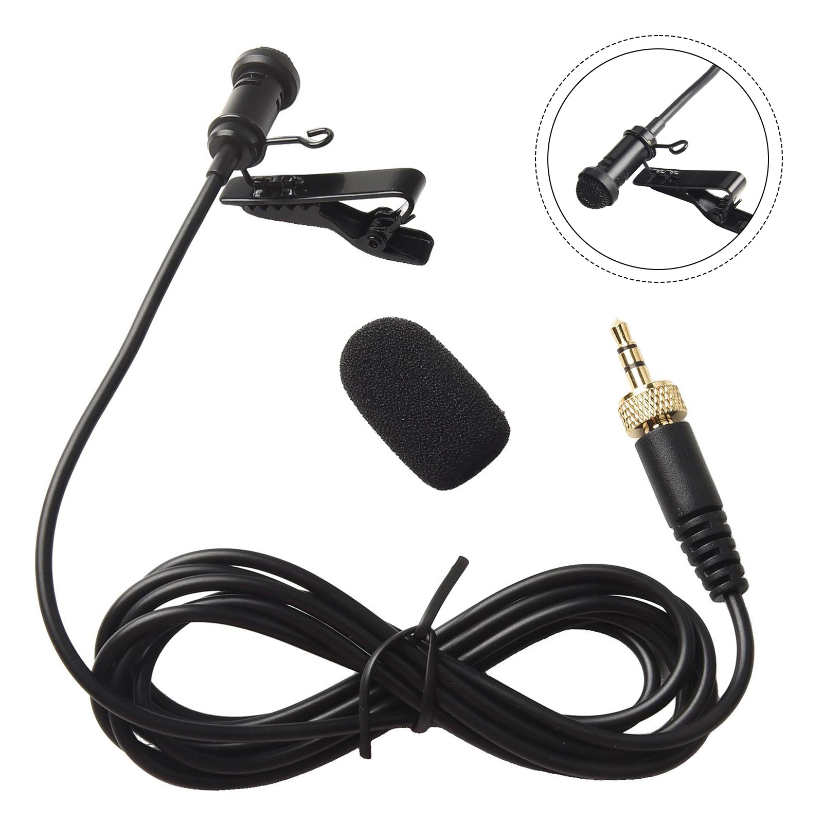 Lapel Microphone For Sony Black Lapel Microphone Complete Accessory Package - Picture 25 of 36