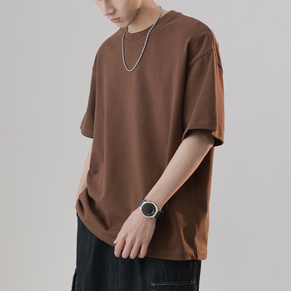 Everyday Casual Cotton T Shirts for Men Short Sleeve Solid Color Options - Picture 13 of 17