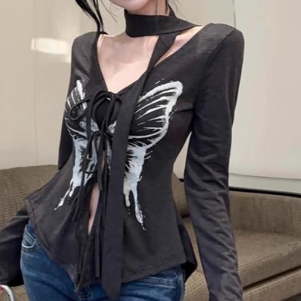 Fashionable Womens Long Sleeve Cardigan with Butterfly Motif for Daily Wear - Picture 22 of 24