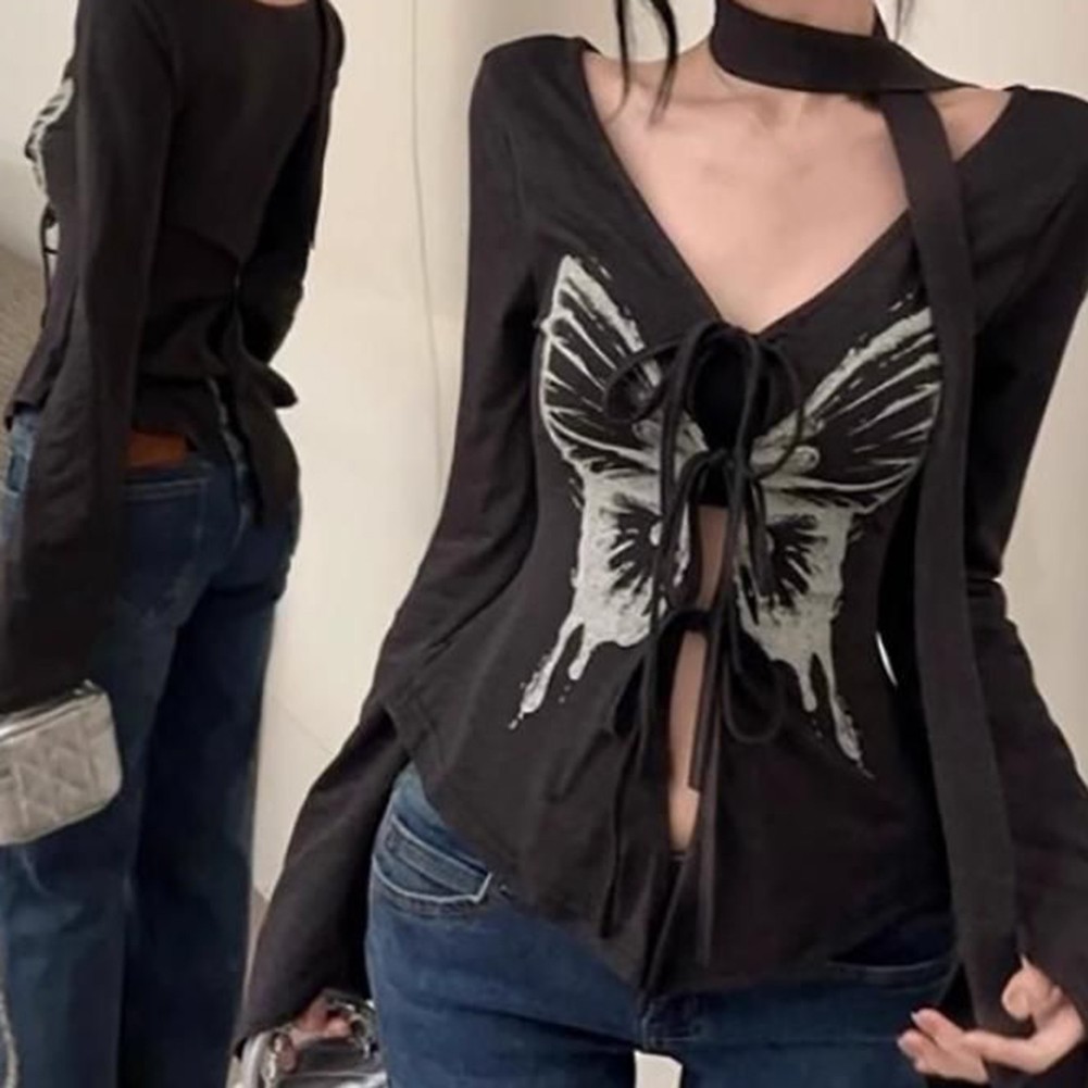 Fashionable Womens Long Sleeve Cardigan with Butterfly Motif for Daily Wear - Picture 23 of 24