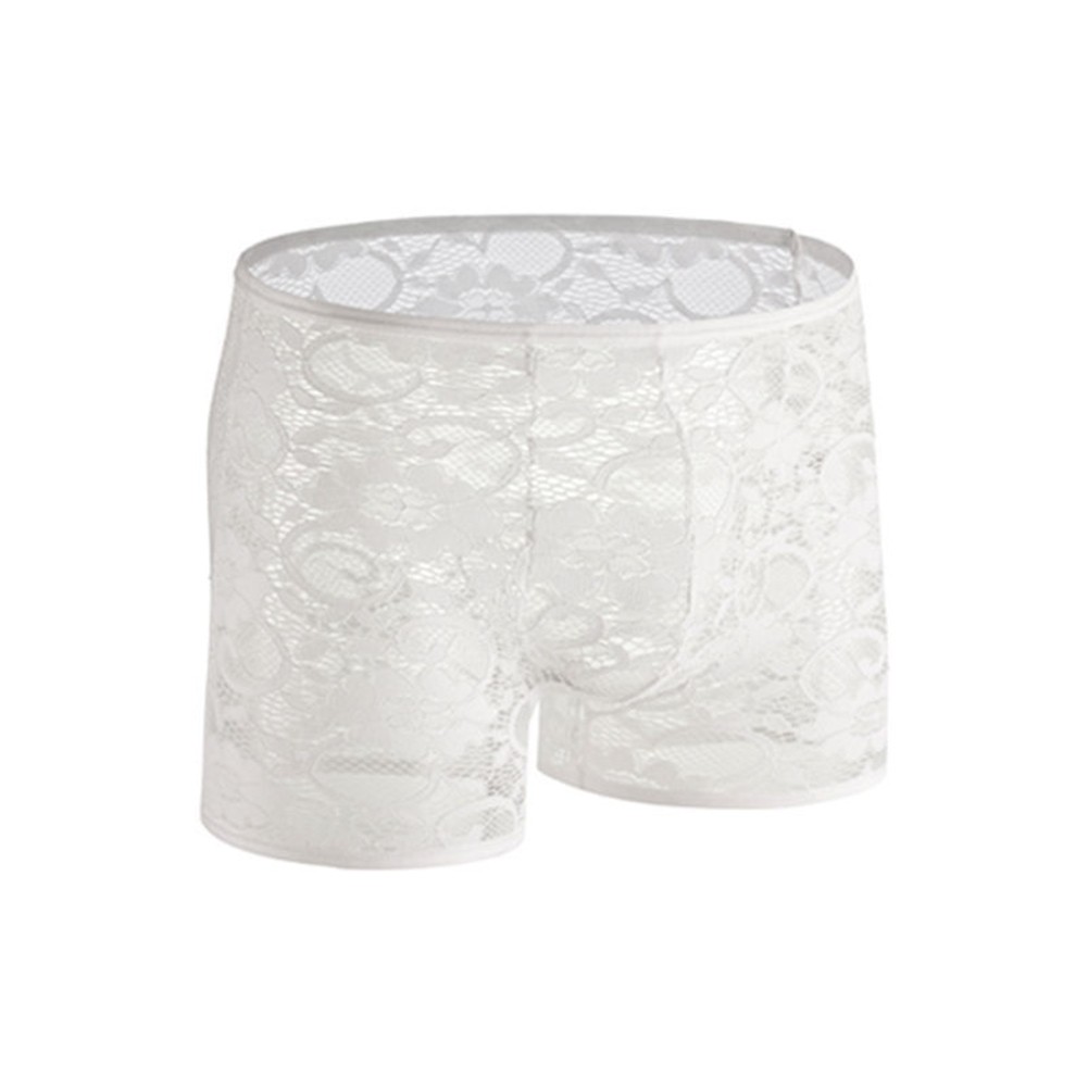 Lace and Mesh Men's Underwear Stylish See Through Boxer Shorts Designs
