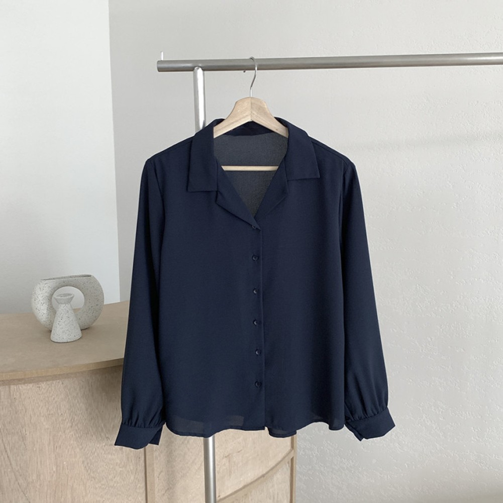 Habillez votre soldes garde-robe haut femme manches longues en mousseline de soie de co