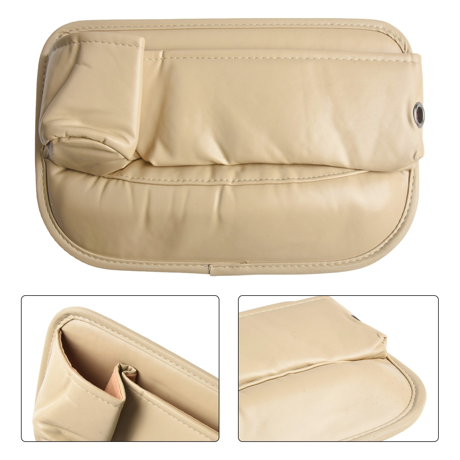Streamlined Car mode Leather Cup Holder Gap Bag for Efficient Car Seat Organization