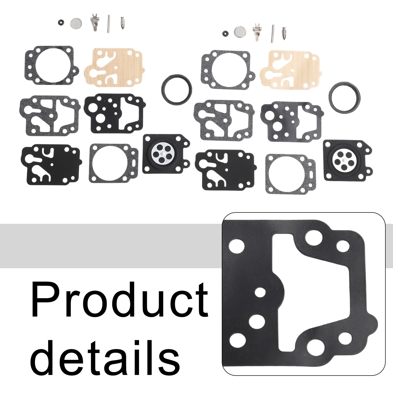 K20WYJ Compatible Carburetor Repair Kit 2 Sets with 13pcs Diaphragm Gasket Set - Picture 2 of 18