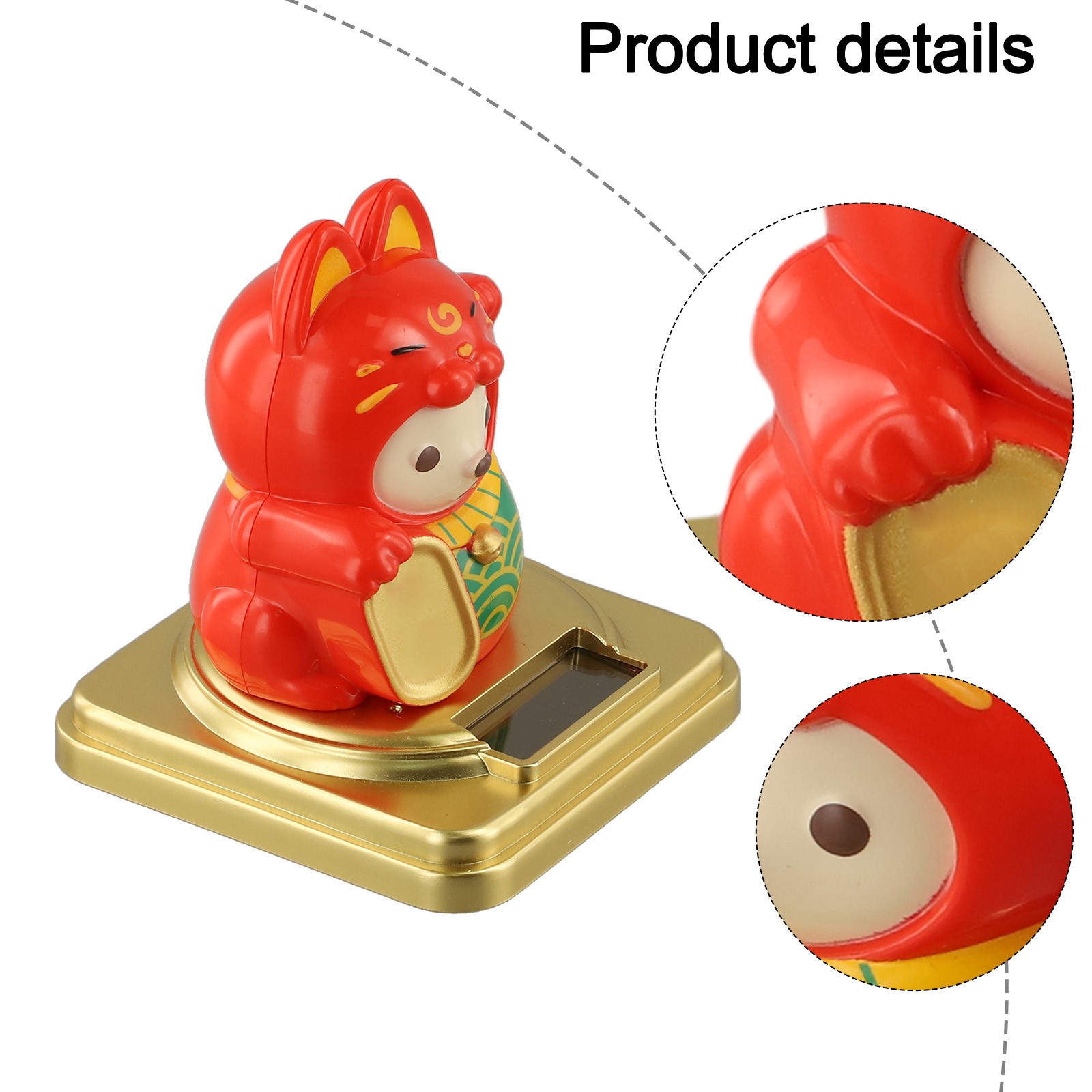 Waving Fortune Cat With Solar Functionality Enhance Your Interior Style New - Picture 48 of 70