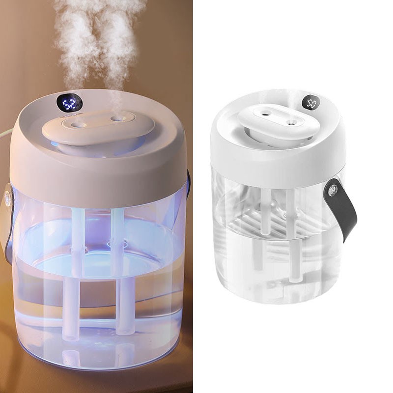 Humidificador doméstico 2L con pantalla digital y función de luz colorida - Imagen 16 de 22