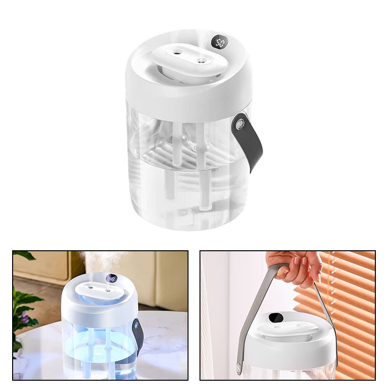 Humidificador doméstico 2L con pantalla digital y función de luz colorida - Imagen 15 de 22