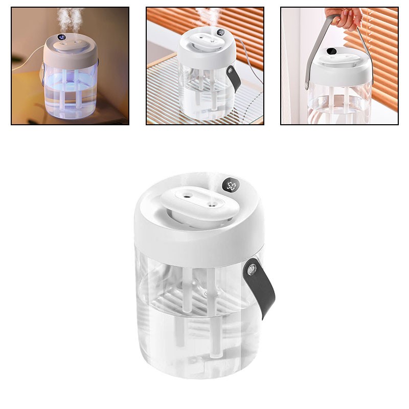 Humidificador doméstico 2L con pantalla digital y función de luz colorida - Imagen 13 de 22