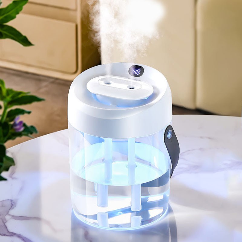 Humidificador doméstico 2L con pantalla digital y función de luz colorida - Imagen 20 de 22