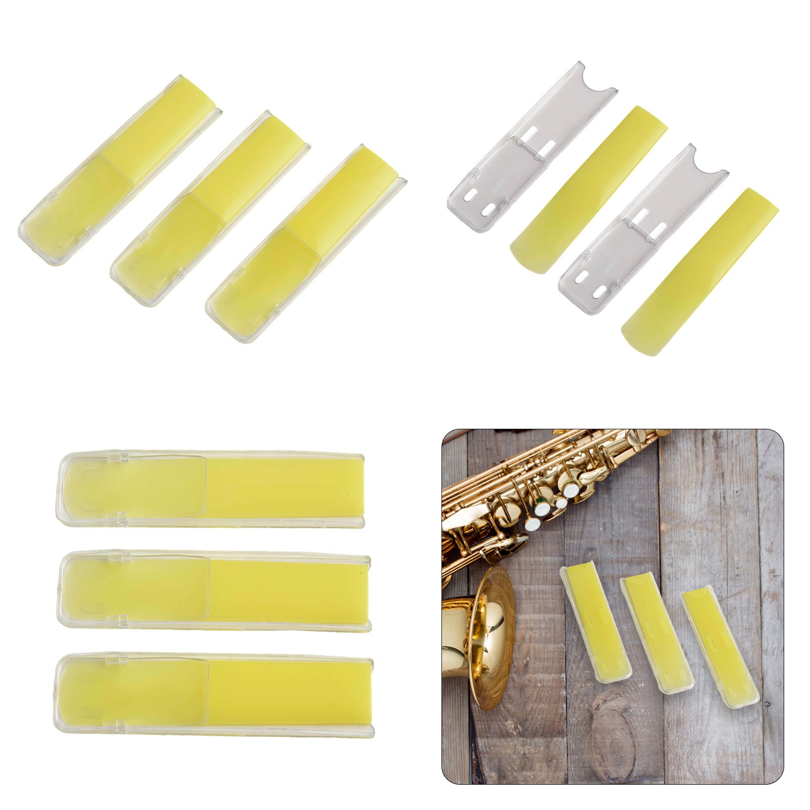 Alto Sax Reeds Resin Synthesis Yellow 3pcs Resin Reeds Strength 1.5 2.0 - Picture 15 of 26