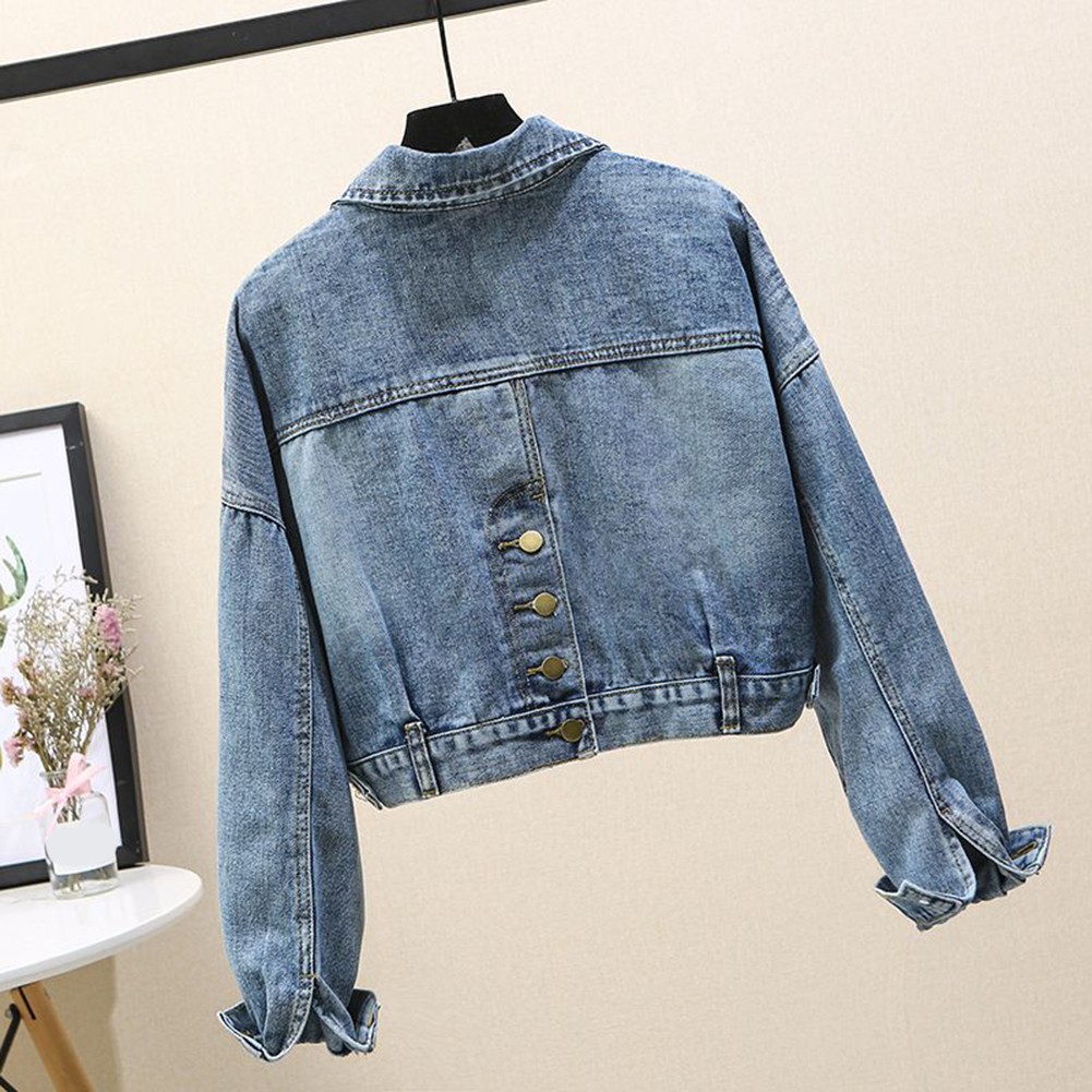 Womens Fashionable Cropped Jacket with Back Slit Perfect for Daily Outings - Picture 18 of 56
