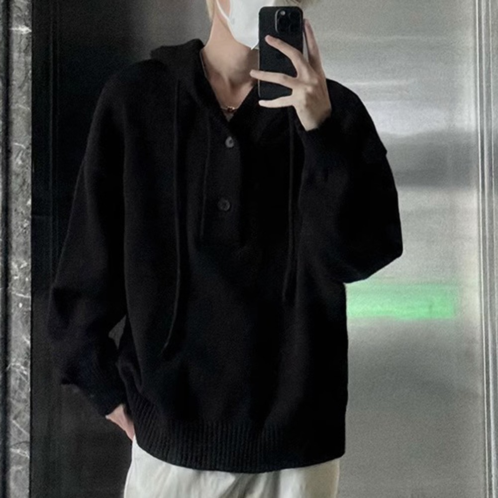 Men's Relaxed Fit Hooded Sweater Ideal Choice for Spring and Autumn Fashion - Picture 19 of 48