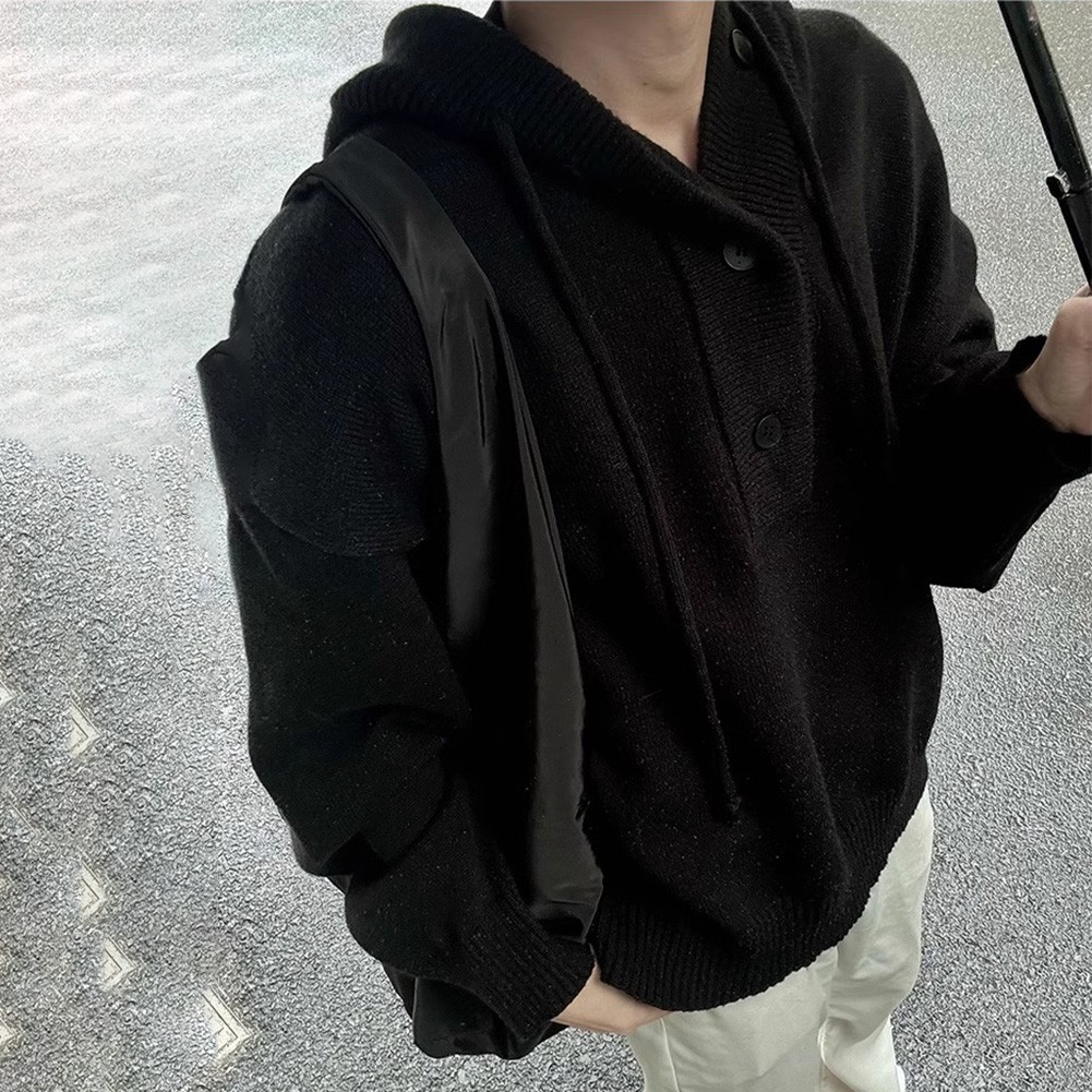 Men's Relaxed Fit Hooded Sweater Ideal Choice for Spring and Autumn Fashion - Picture 20 of 48