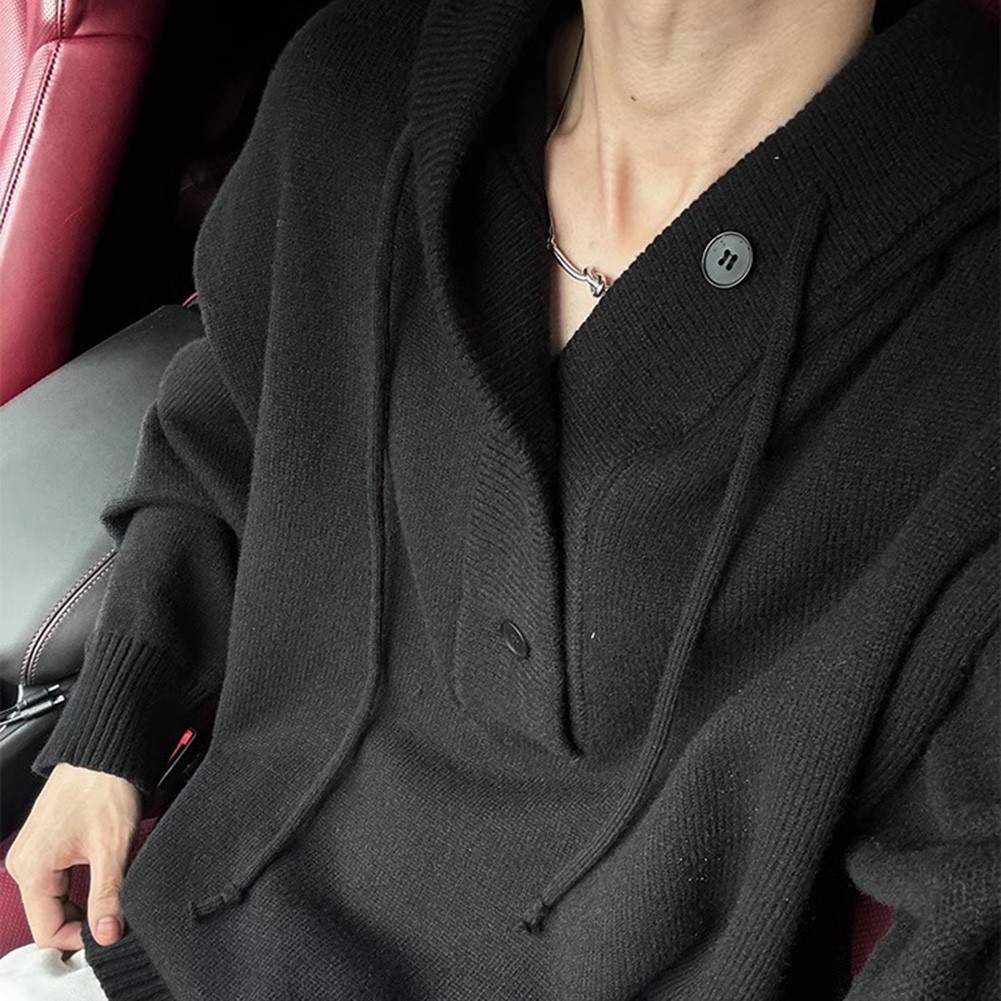 Men's Relaxed Fit Hooded Sweater Ideal Choice for Spring and Autumn Fashion - Picture 16 of 48