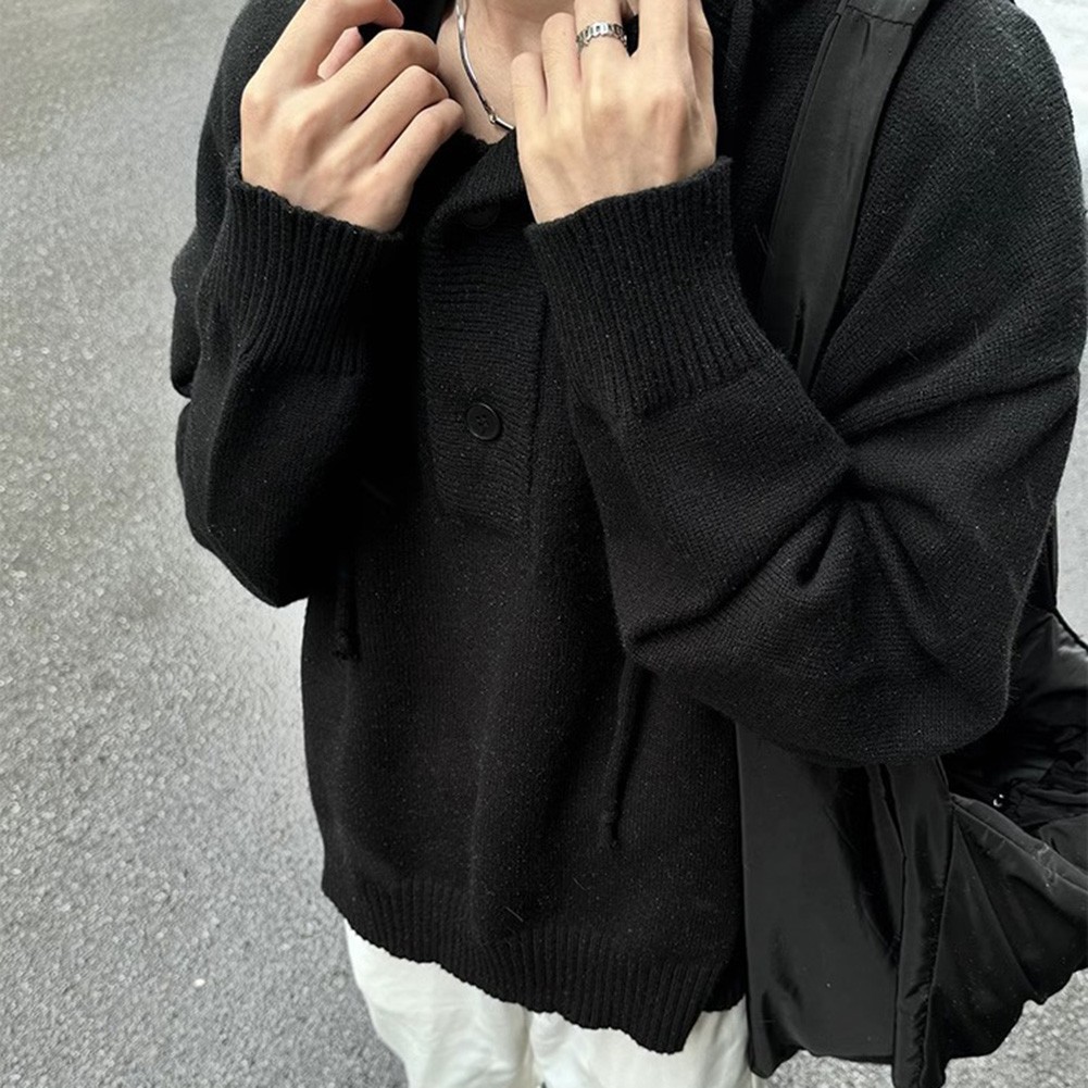 Men's Relaxed Fit Hooded Sweater Ideal Choice for Spring and Autumn Fashion - Picture 18 of 48