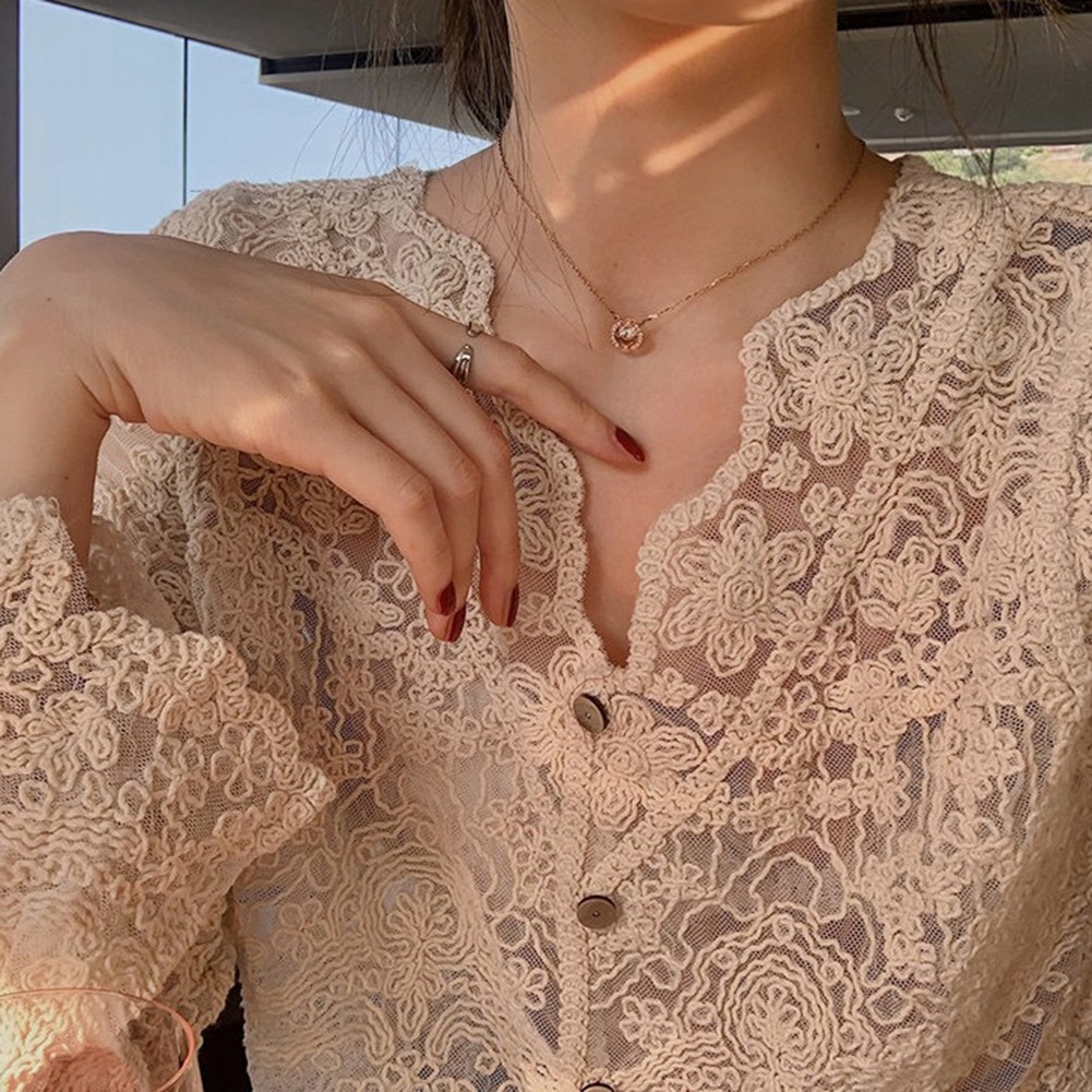 Essential Cotton Hollow Lace Cardigan Top for Stylish Female Wardrobes - Picture 14 of 16