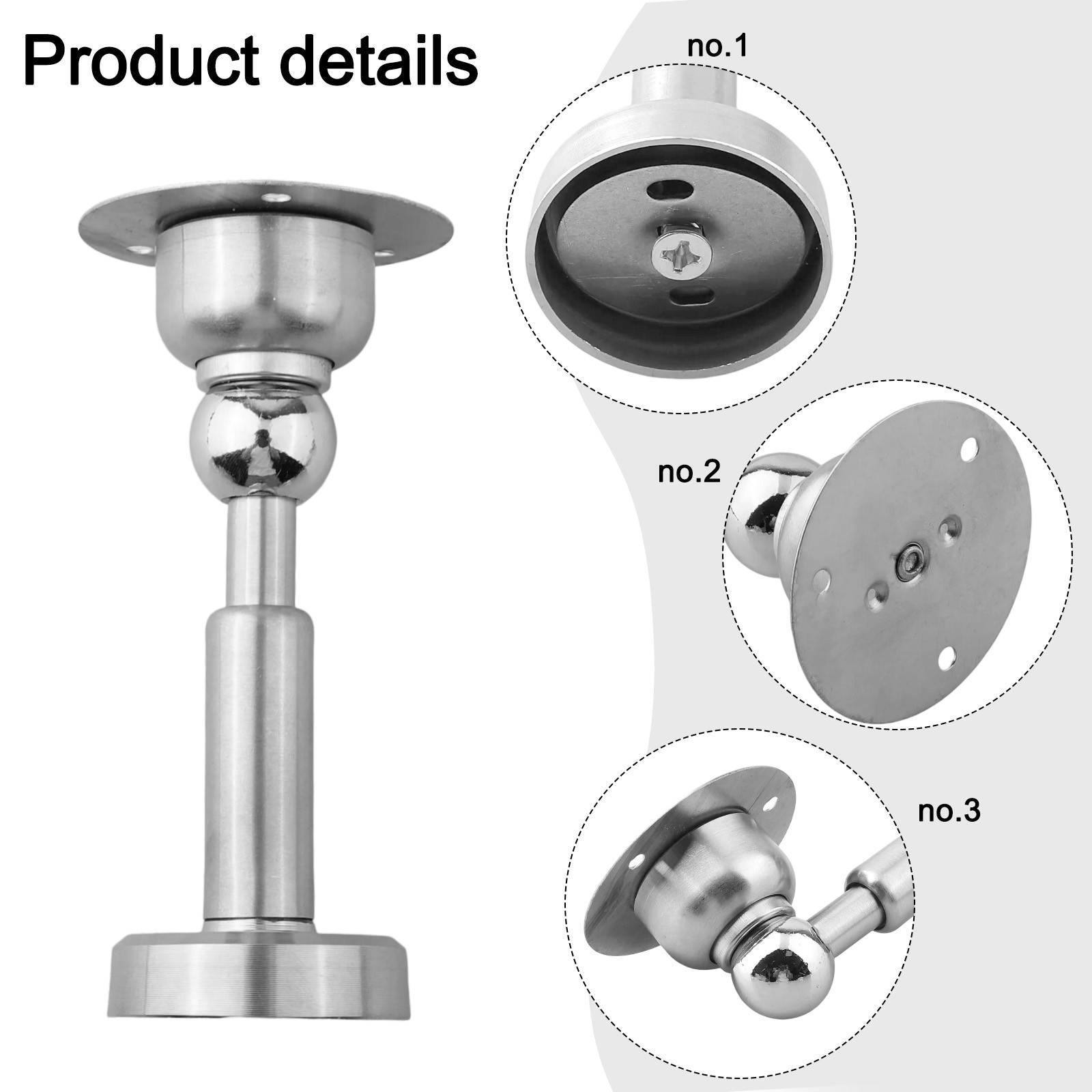 Sleek 304 Stainless Steel Design Magnetic Door Stop with Easy Mounting