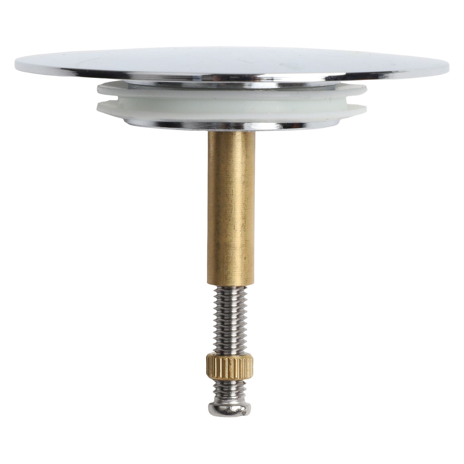 Bouchon De Baignoire Universel Réglable En Hauteur - Diamètre 72 Mm, Laiton Chromé - Joint Silicone étanche
