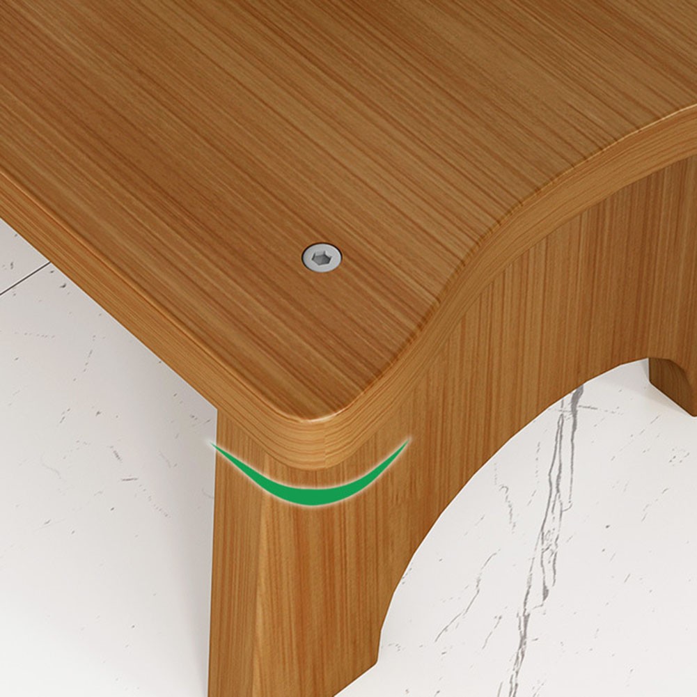 Space Saving Non Slip Wooden Toilet Stool Perfect for Bathroom For Comfort - Picture 20 of 29