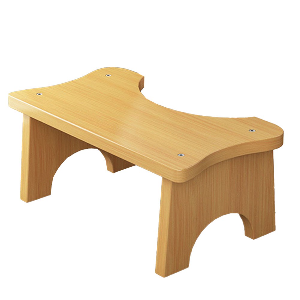 Space Saving Non Slip Wooden Toilet Stool Perfect for Bathroom For Comfort - Picture 23 of 29