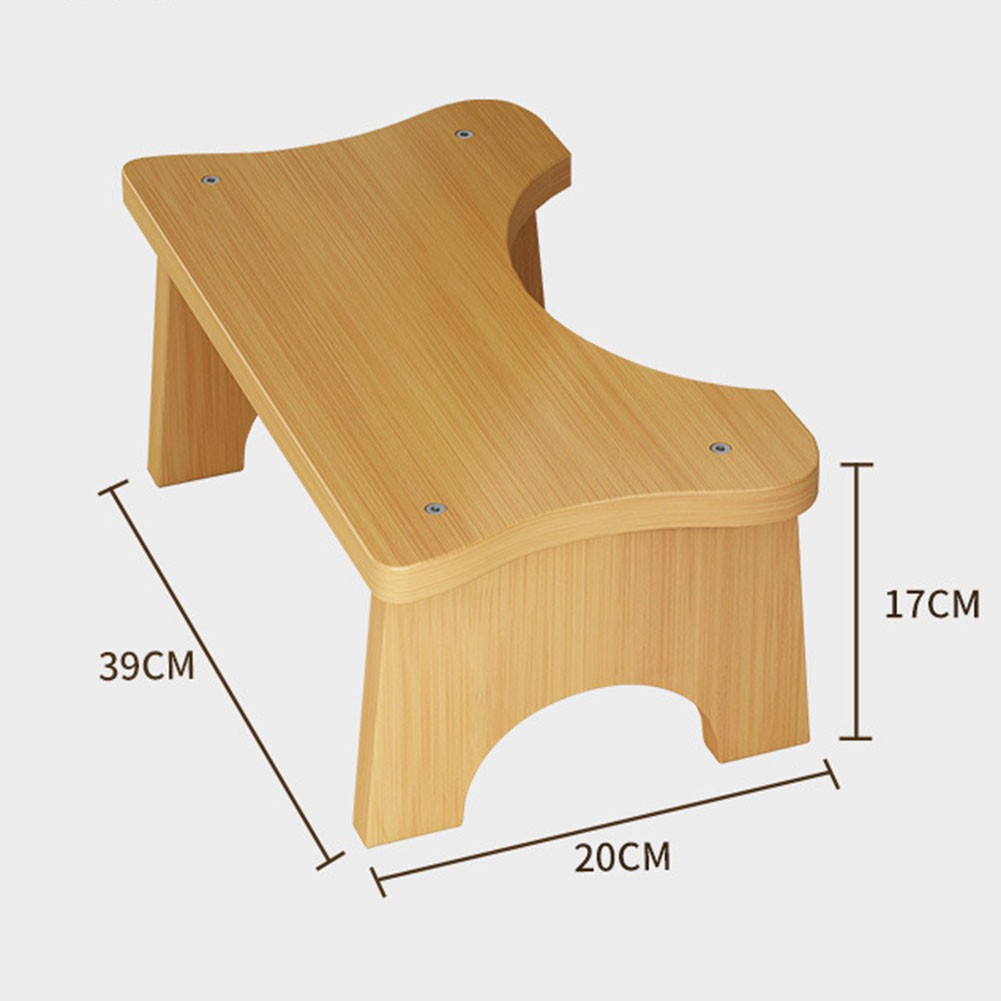 Space Saving Non Slip Wooden Toilet Stool Perfect for Bathroom For Comfort - Picture 28 of 29
