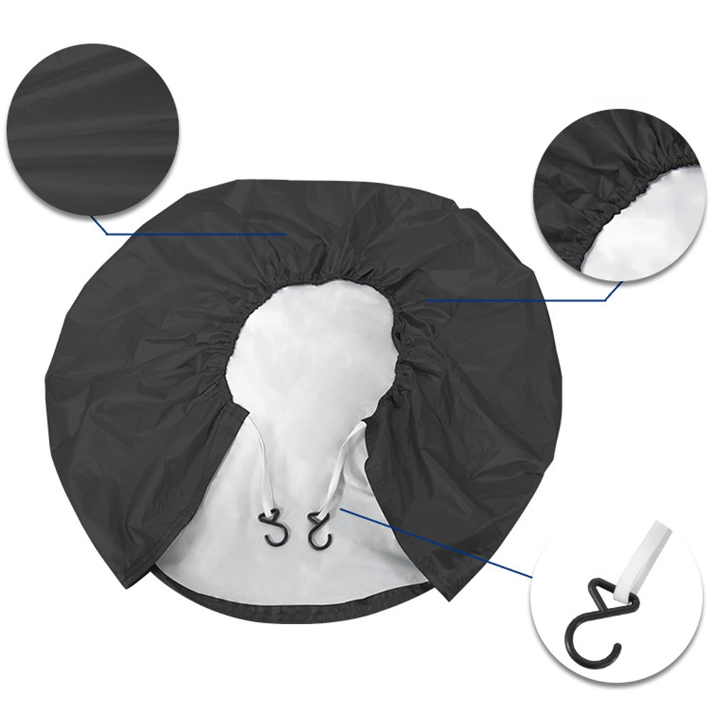 Effortless Maintenance 4Pcs Car Tire Covers with Strong Anti Wind Hooks - Picture 29 of 52