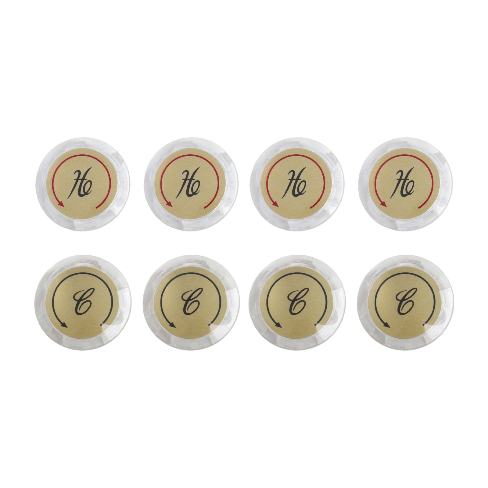 4 Pair Faucet Index Buttons, Universal Shower Handles Buttons Hot And Cold, Shower Handles Index Buttons Compatible With