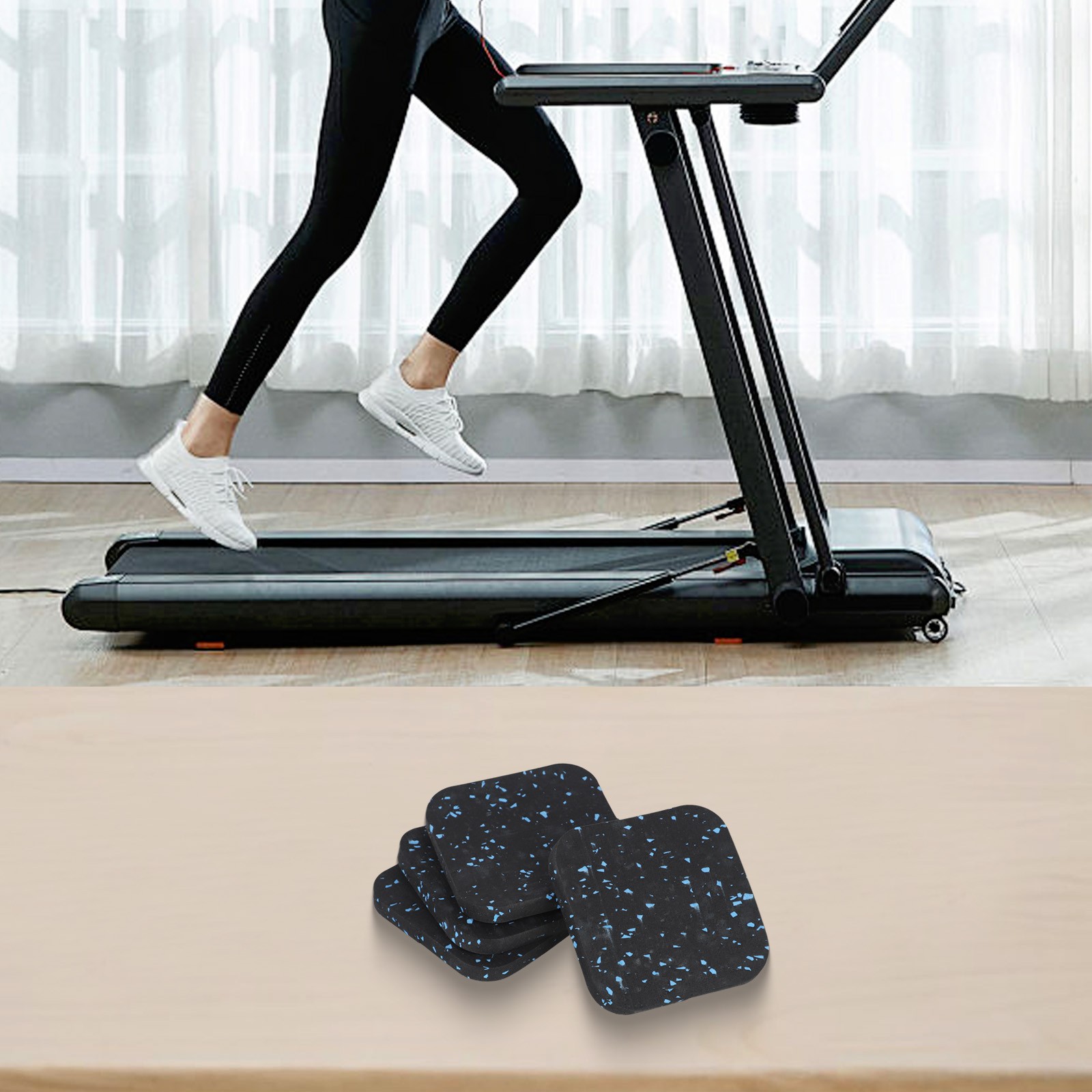 Ensemble de 4 collection tapis en caoutchouc de protection de sol de gymnastique pour tapis