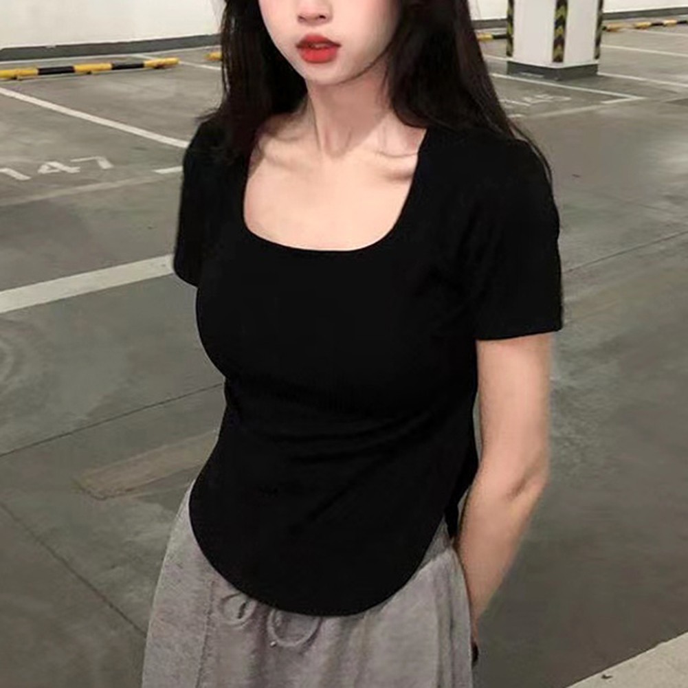 Everyday Wear Women Short Sleeve Crop Top Simple Yet Fashionable Style - Picture 16 of 25