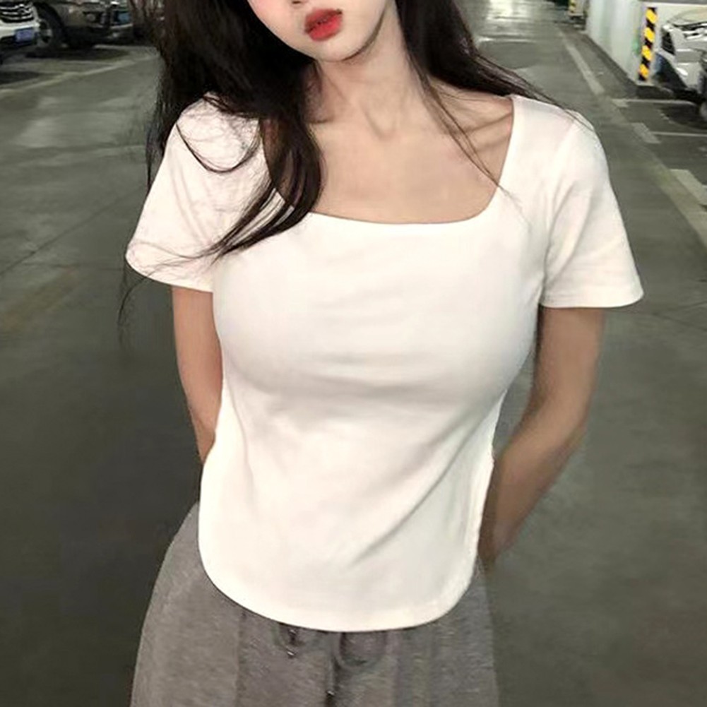 Everyday Wear Women Short Sleeve Crop Top Simple Yet Fashionable Style - Picture 18 of 25