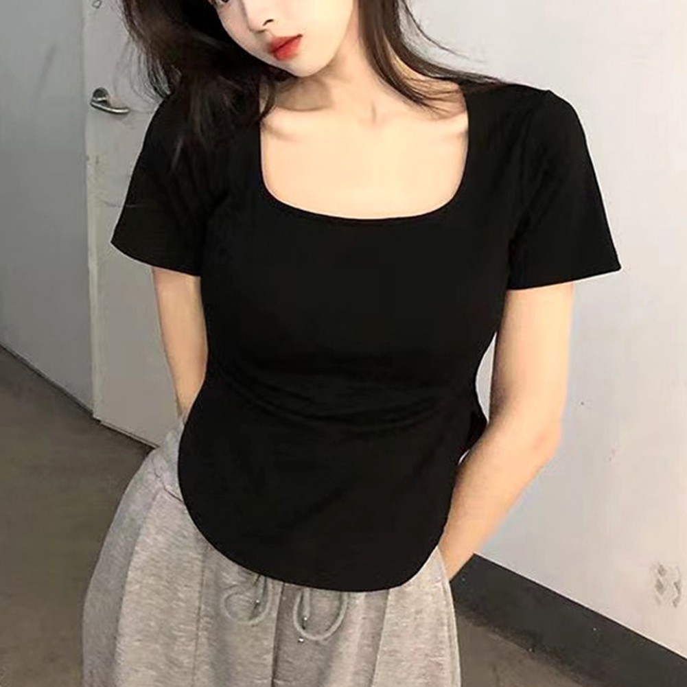 Everyday Wear Women Short Sleeve Crop Top Simple Yet Fashionable Style - Picture 17 of 25