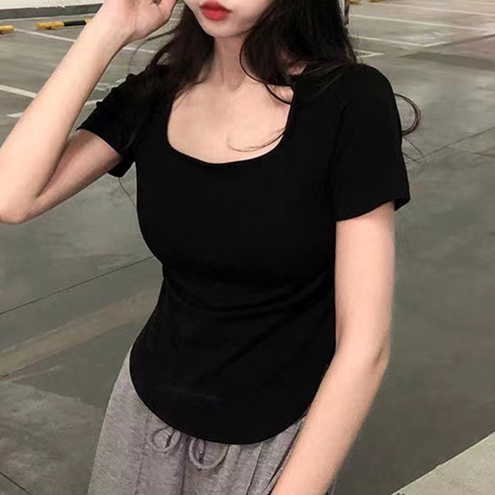 Everyday Wear Women Short Sleeve Crop Top Simple Yet Fashionable Style - Picture 15 of 25