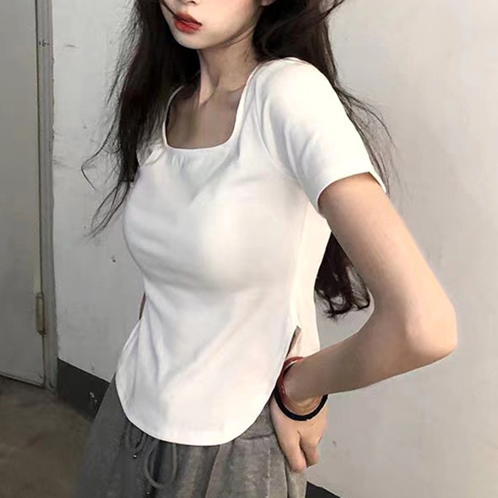 Everyday Wear Women Short Sleeve Crop Top Simple Yet Fashionable Style - Picture 22 of 25