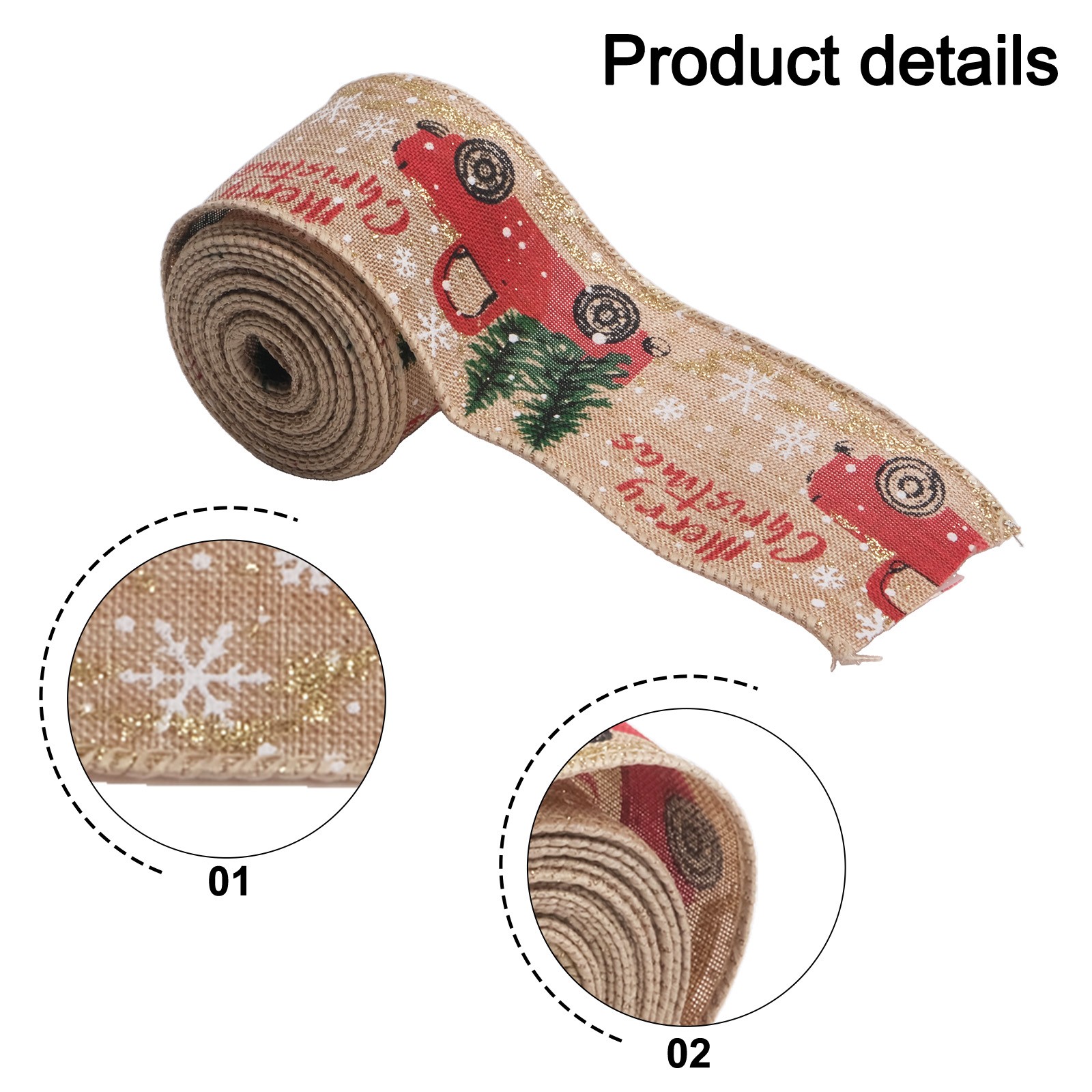 Christmas Car Ribbon 5m Colorful Decoration for Christmas Tree & New Year - Picture 24 of 31