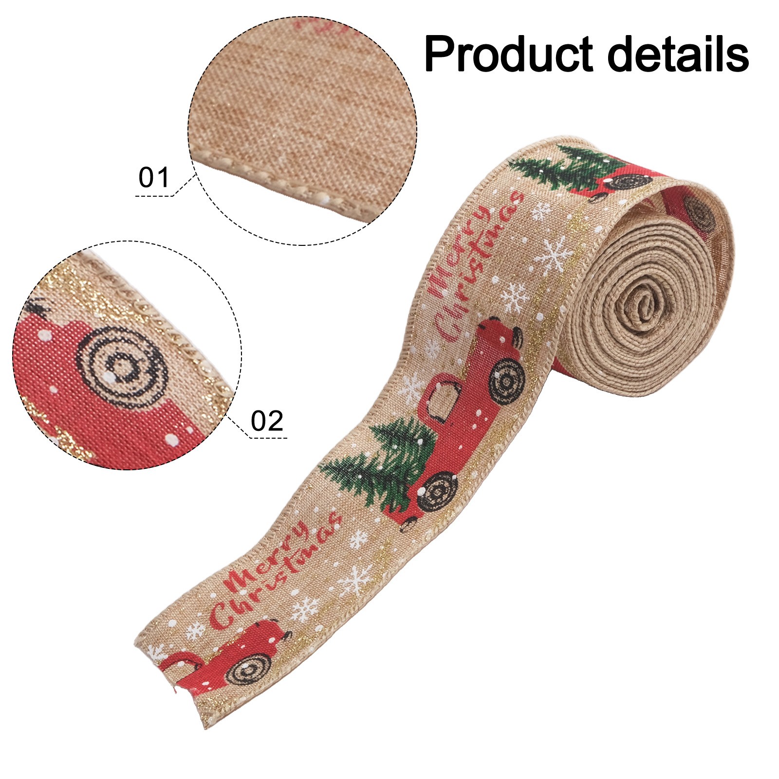 Christmas Car Ribbon 5m Colorful Decoration for Christmas Tree & New Year - Picture 18 of 31