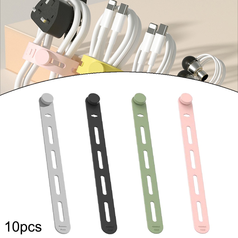 10 Stück Silikon-Kabelbinder – Flexibel, Wiederverwendbar, Hitzebeständig