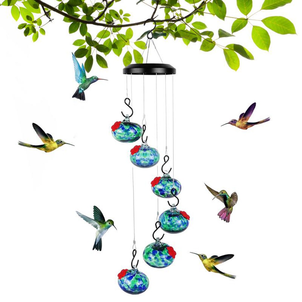 Sleek For outdoor Design Hanging Metal Hummingbird Feeders with Protection - Bild 24 von 28