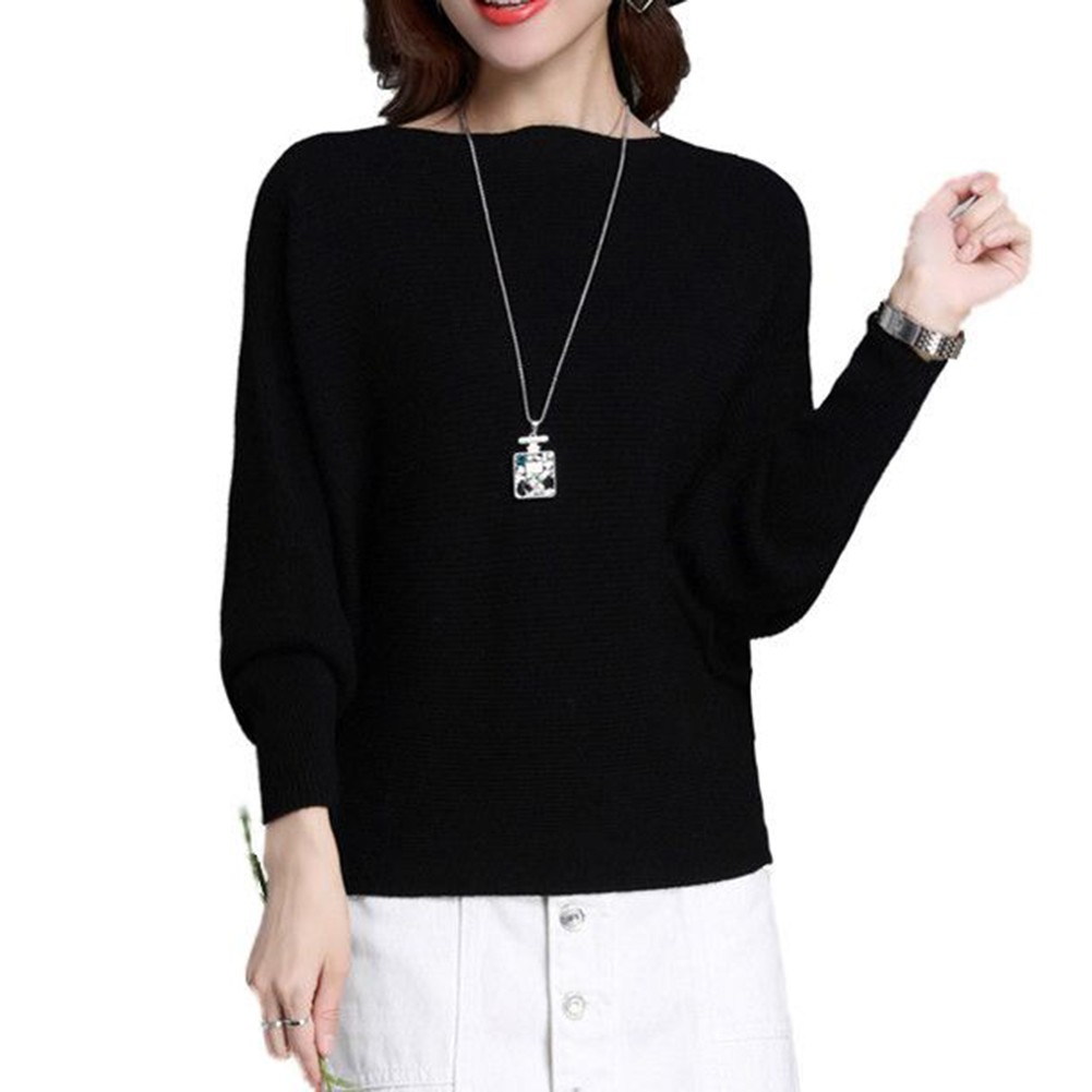 Casual Womens Pullover T Shirt Batwing Sleeve Slant Collar Spring Fashion - Picture 19 of 31