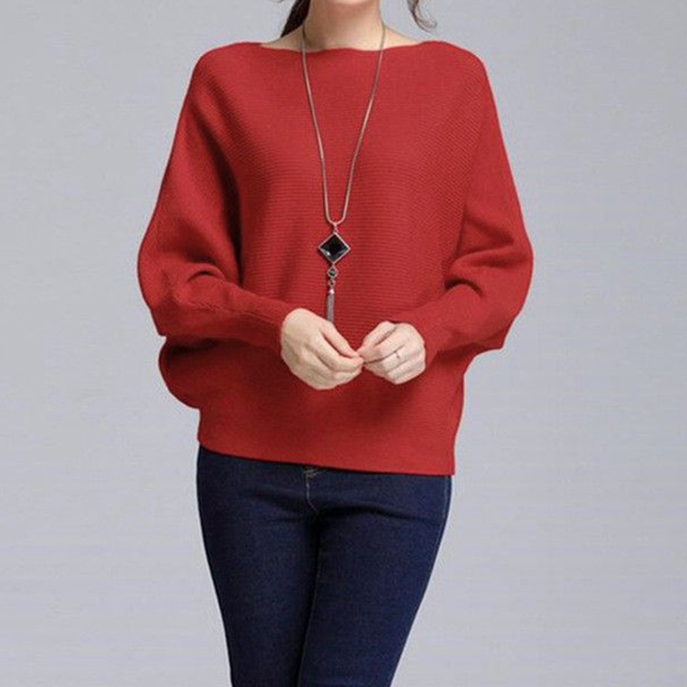 Casual Womens Pullover T Shirt Batwing Sleeve Slant Collar Spring Fashion - Picture 27 of 31