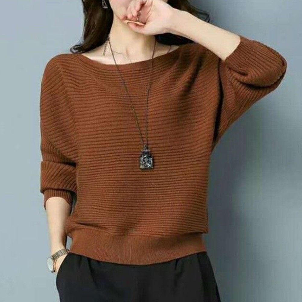Casual Womens Pullover T Shirt Batwing Sleeve Slant Collar Spring Fashion - Picture 26 of 31