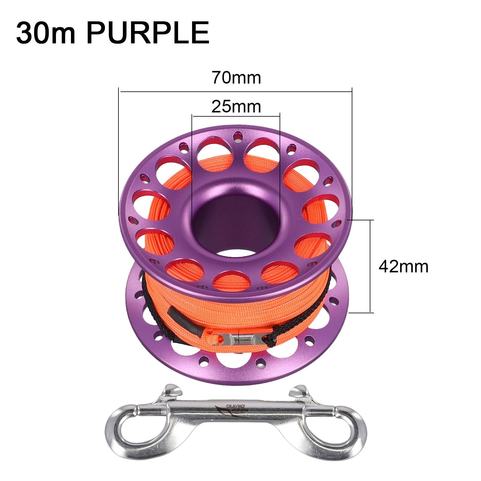 Aluminum Diving Reel with Double Hook for 15M 30M Underwater Adventures - Picture 26 of 78