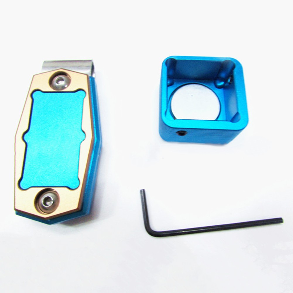 Compact Aluminum Alloy Billiard Chalk Holder with Magnetic Functionality