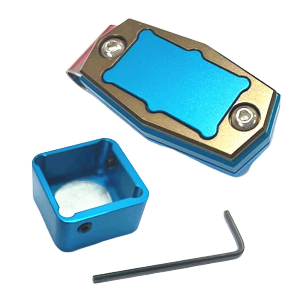 Compact Aluminum Alloy Billiard Chalk Holder with Magnetic Functionality